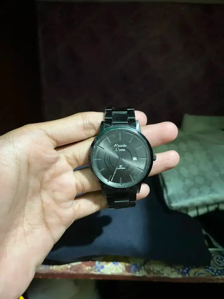 Jual jam tangan Alexandre Christie warna hitam