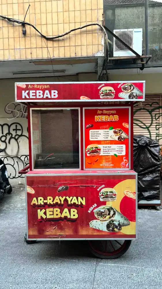 Gerobak kebab normal siap pake