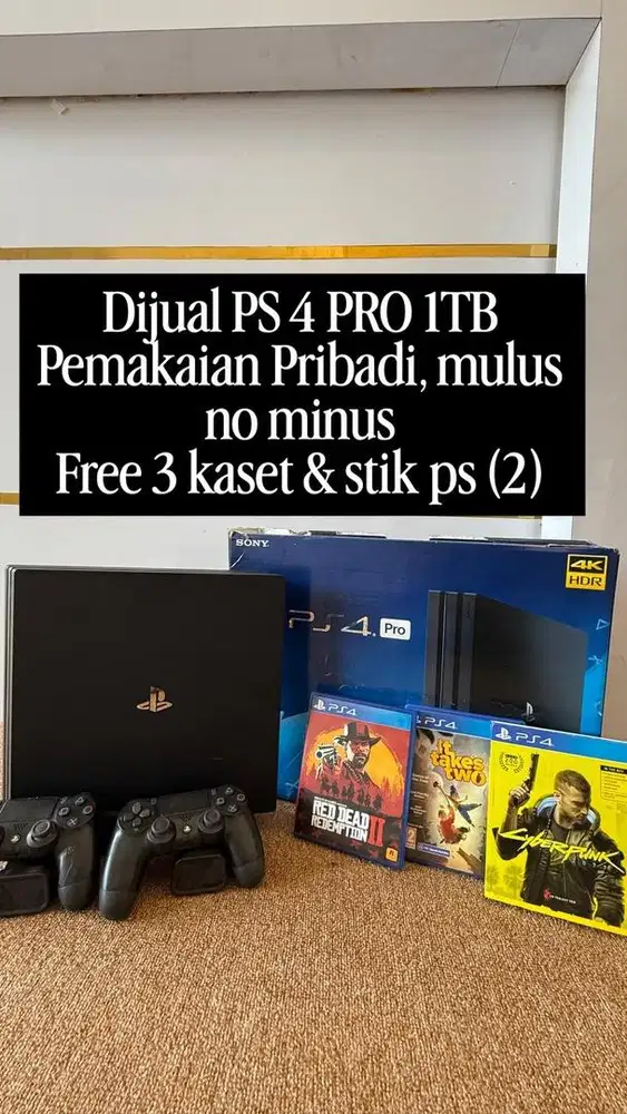 PS 4 PRO 1 TB ORIGINAL