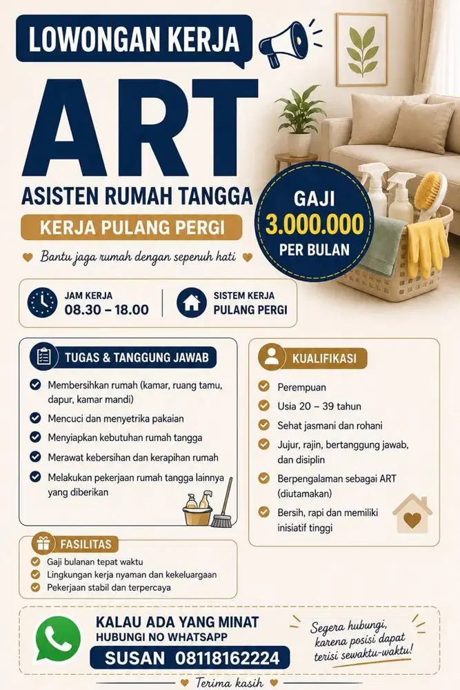 membutuhkan art segera