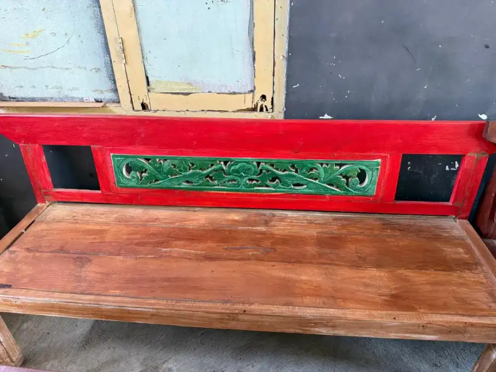 READY KURSI RESBAN PANJANG JATI UKIR MURAH DAPAT 2