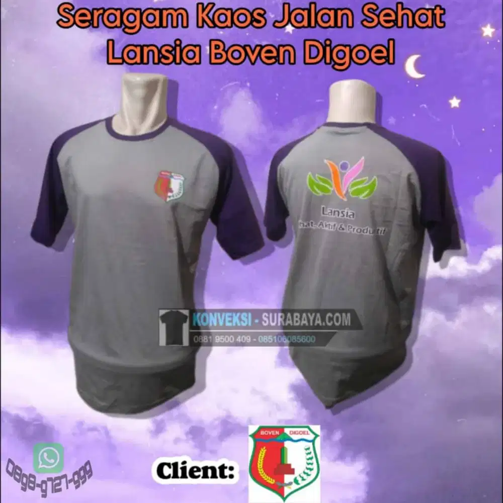 Grosir Kaos Seragam Jalan Sehat Surabaya Terpercaya - Gratis Desain