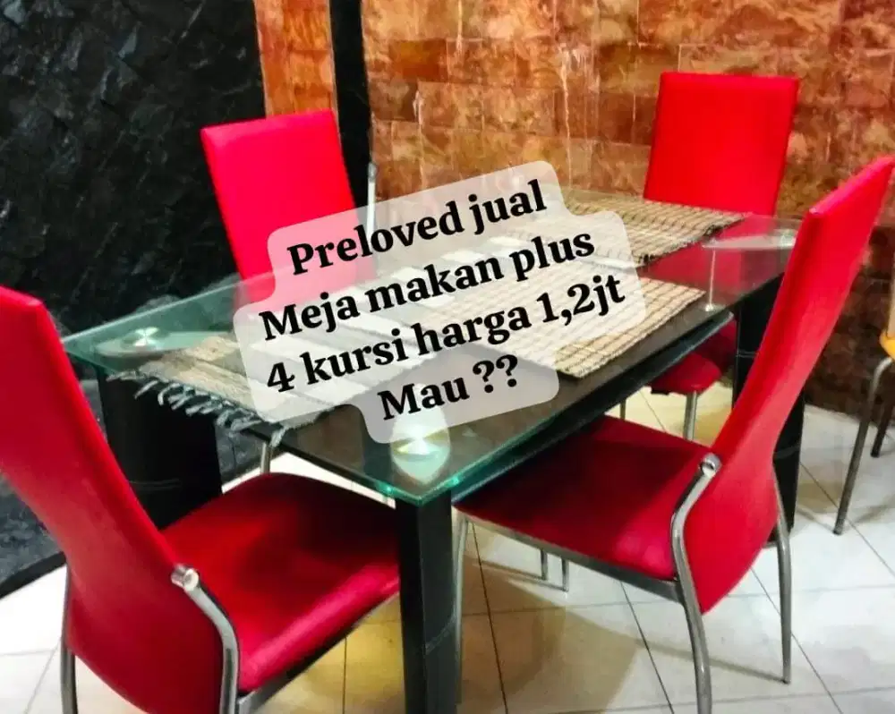Meja makan + kursi