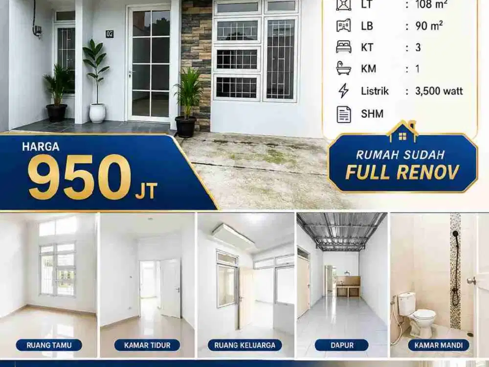 Rumah 1 lantai di Jati Asih, Bekasi