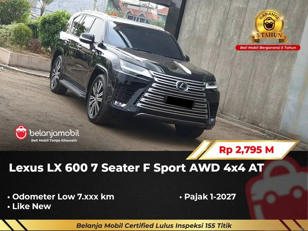 [ 4x4 - KM LOW 7RB ] Lexus LX 600 LX600 7 Seater F Sport AT 2023/2024