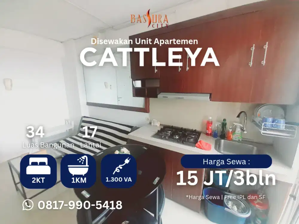 Sewa 2BR Furnished atas mall apartemen Bassura City tower C