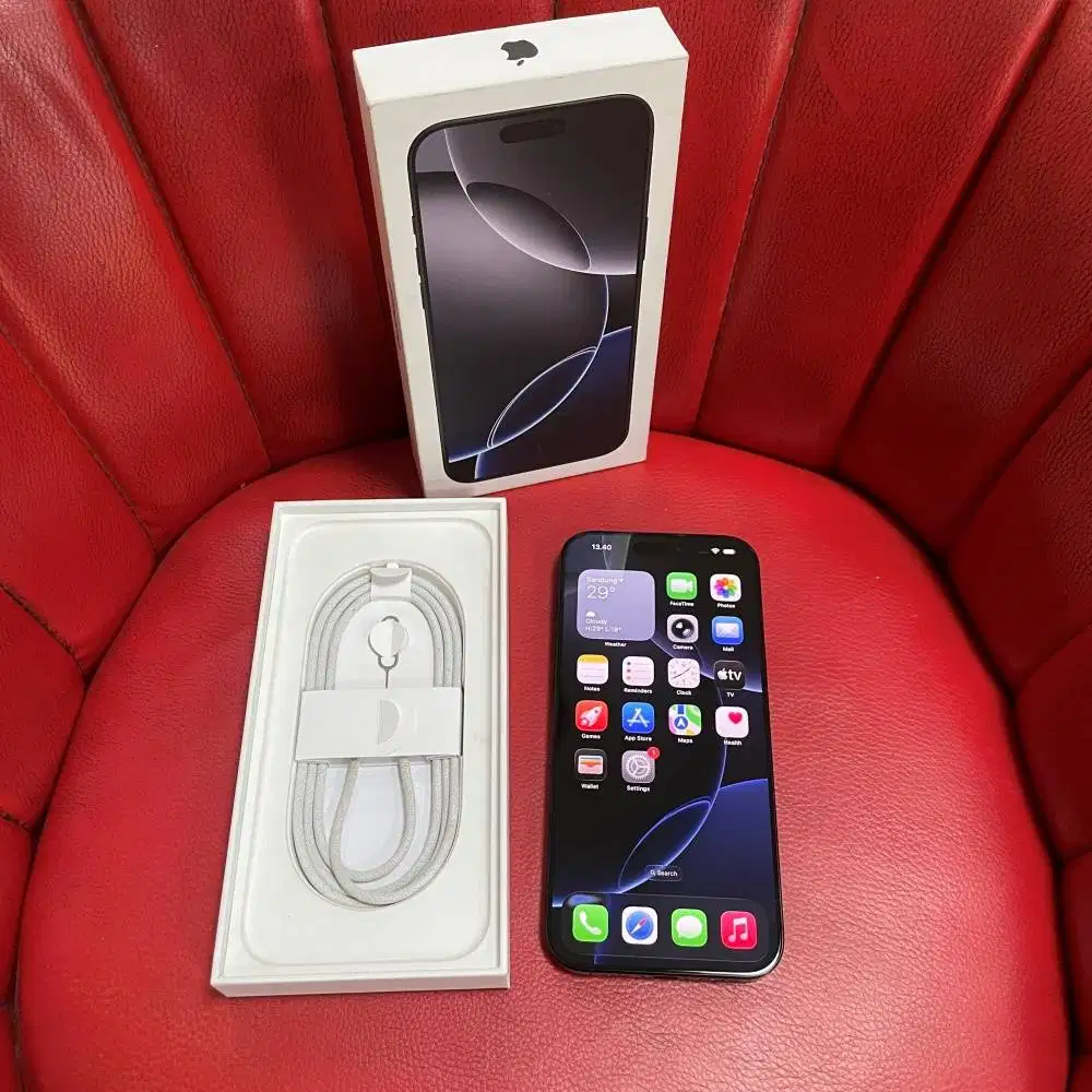 iPhone 16 Pro Max 256gb Black Titanium Garansi iBox Aktif Fullset Ori