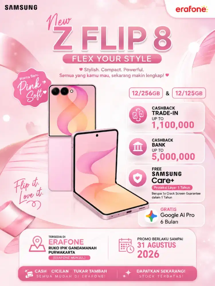 Galaxy zflip 8 pink