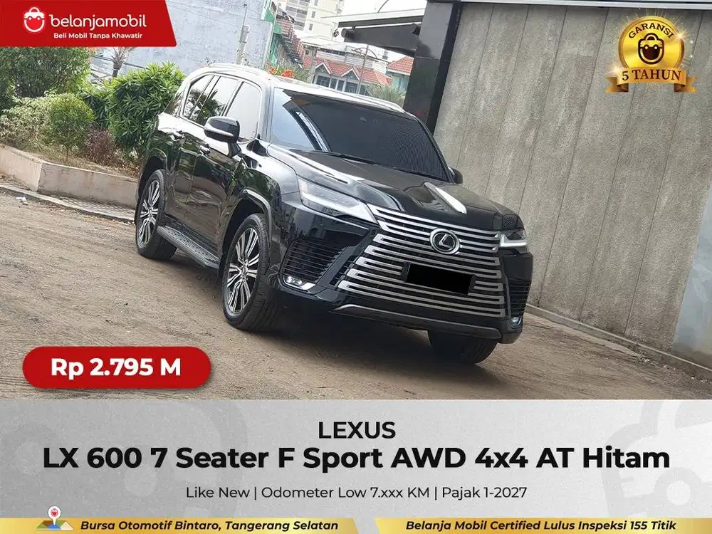 [ 4x4 - KM LOW 7RB ] Lexus LX 600 LX600 7 Seater F Sport AT 2023/2024