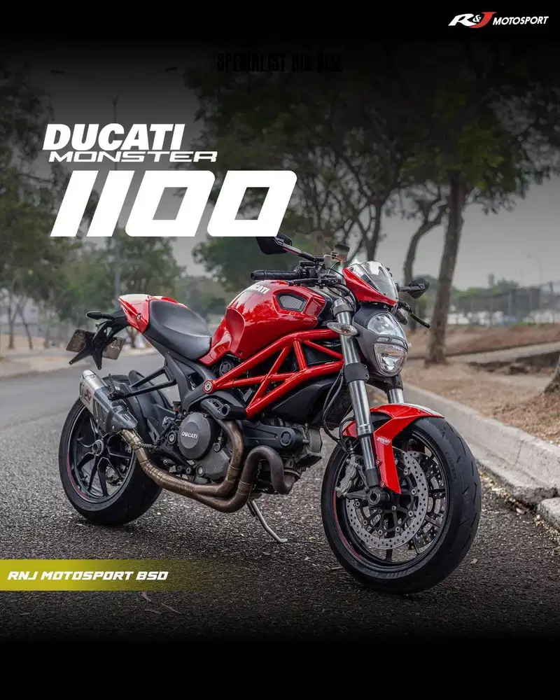Ducati Monster 1100 nik 2013 Warna Merah KM 10.000an