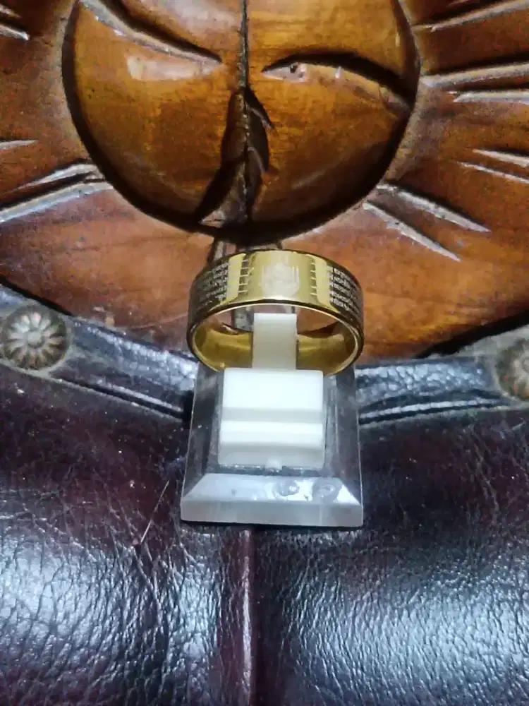 Cincin Thailand Ring Yant 5 Rows Talisman Lapis Emas