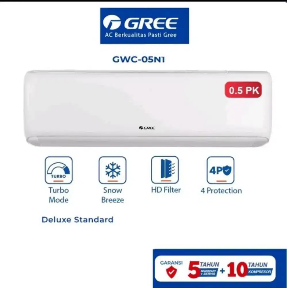 AC GREE 1/2 PK 05N1 STANDART TANPA PASANG