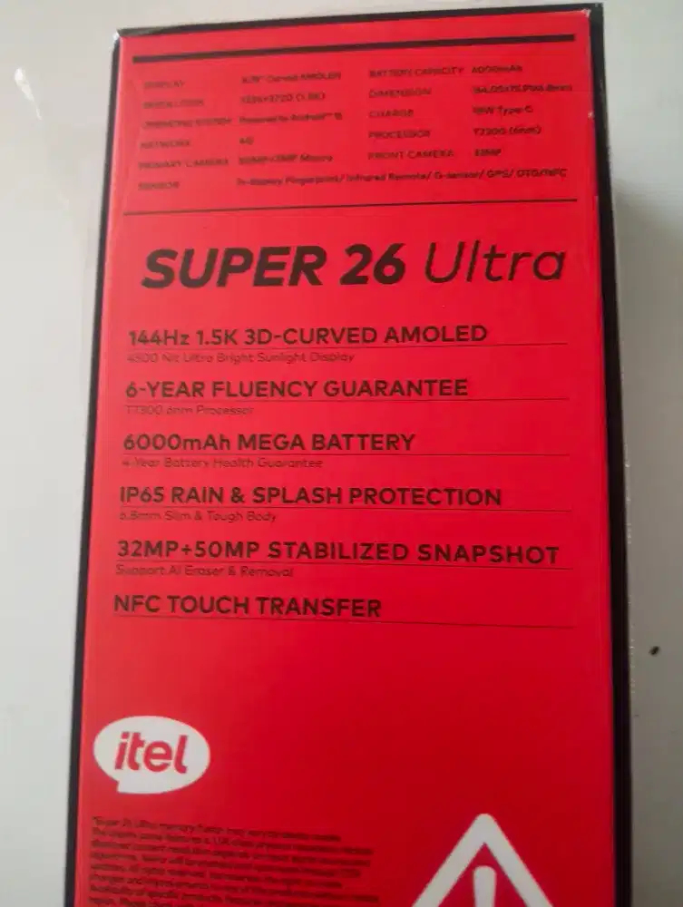 Itel s26 ultra ram 8/256