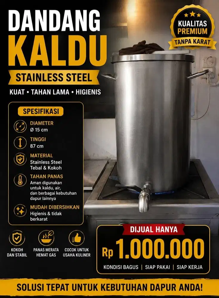 JUAL CEPAT DANDANG BESAR BEKAS RESTO