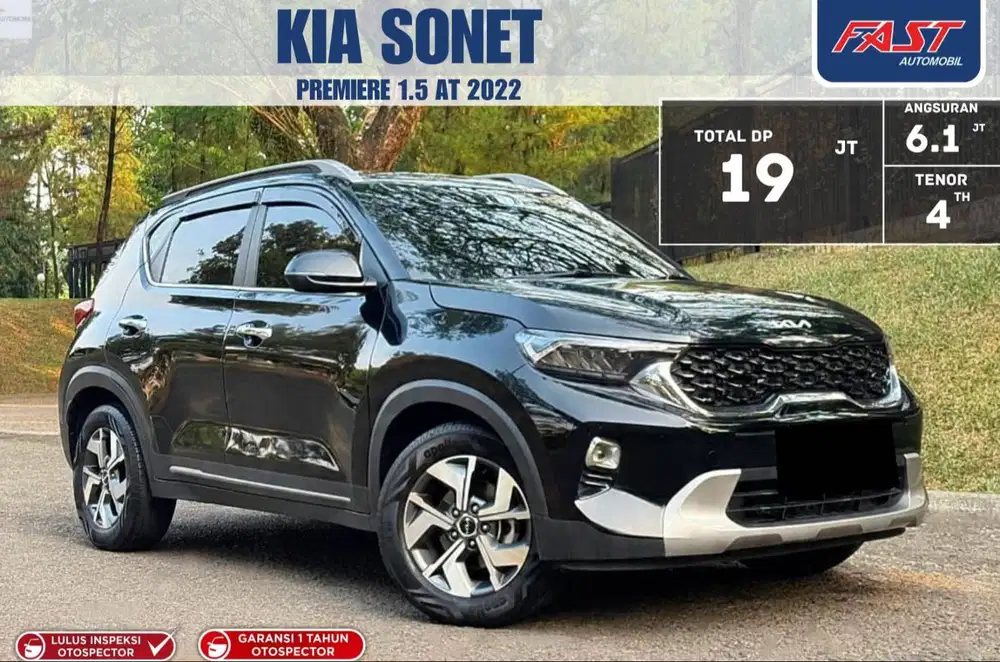 GARANSI MESIN LOW KM.57RB KIA SONET PREMIERE 2022 SUNROOF PAJAKPANJANG