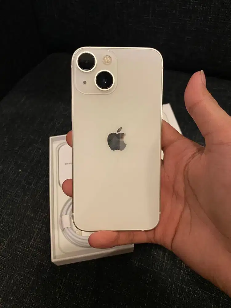 iPhone 13 Mini 128 Starlight White Fullset Lengkap Mulus No Minus