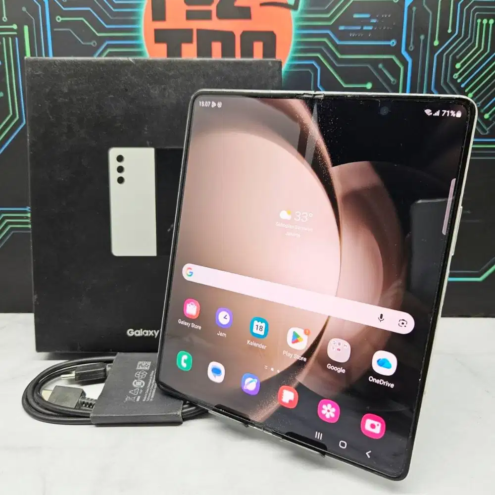 Samsung Galaxy Z Fold 5 12/256GB Cream SEIN Resmi Mulus Fullset