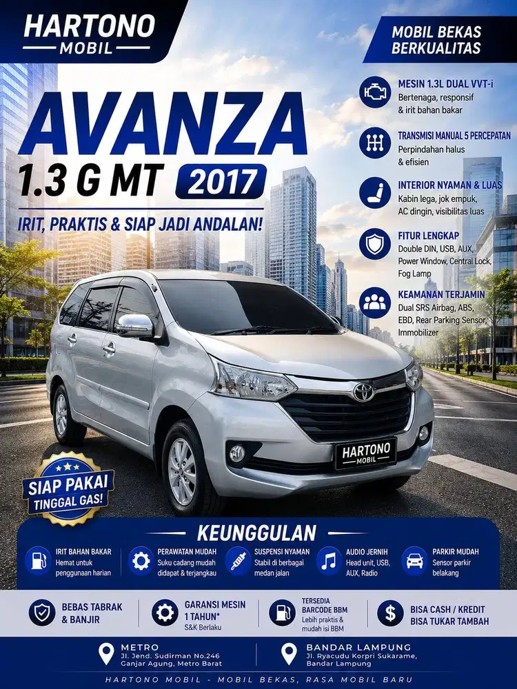 AVANZA 1.3 G MT 2017