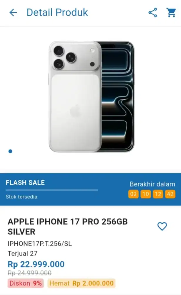 CICILAN APPLE IPHONE 17 PRO 256 GB