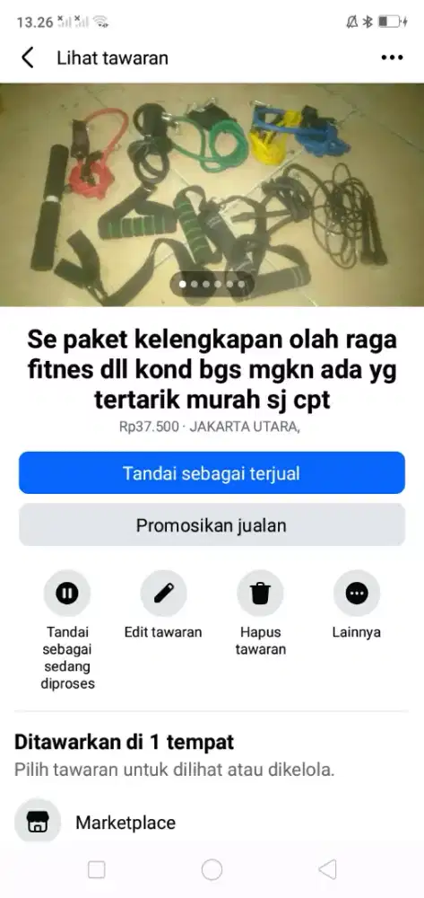 Se paket kelengkapan olah raga fitnes dll kond bgs mgkn tertarik murah