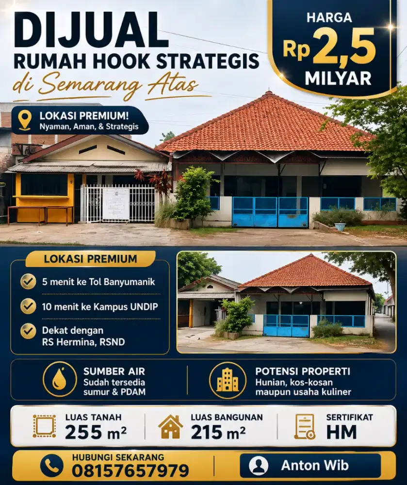 DIJUAL HOOK BANYUMANIK CEPAT SEGERA LOK STRATEGIS