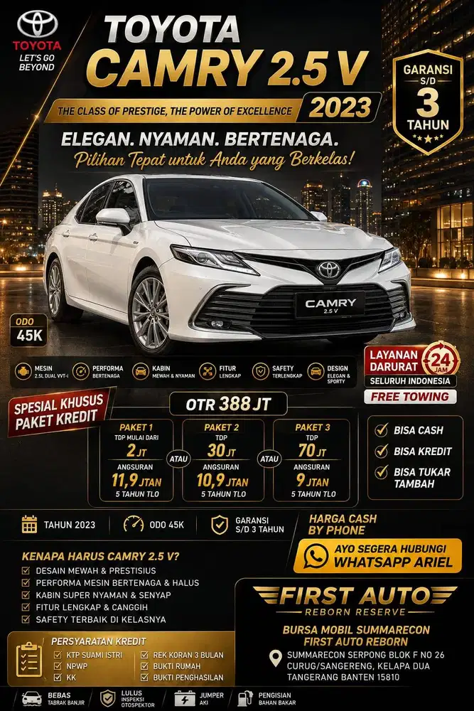 Toyota Camry 2.5 V tahun 2023