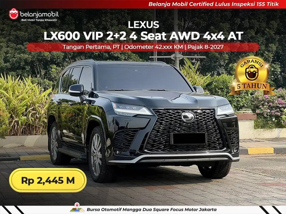 [ VIP 2+2 - 4x4 ] Lexus LX 600 LX600 4 Seat AT Hitam 2023/2024