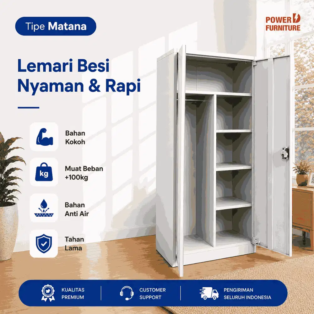 Tipe MATANA - Lemari Pakaian Besi | Lemari Baju Besi