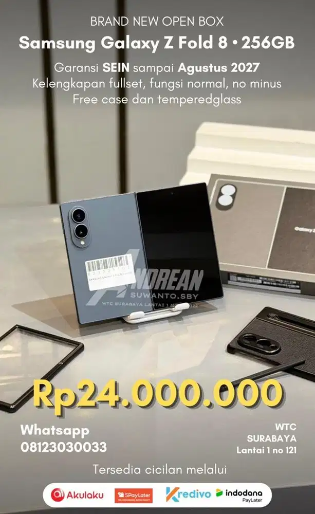 samsung Zfold 8 256gb resmi sein