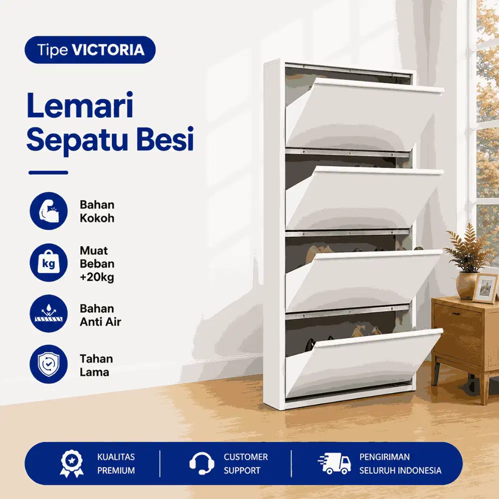 Tipe VICTORIA - Lemari Besi Sepatu | Rak Sepatu Tertutup