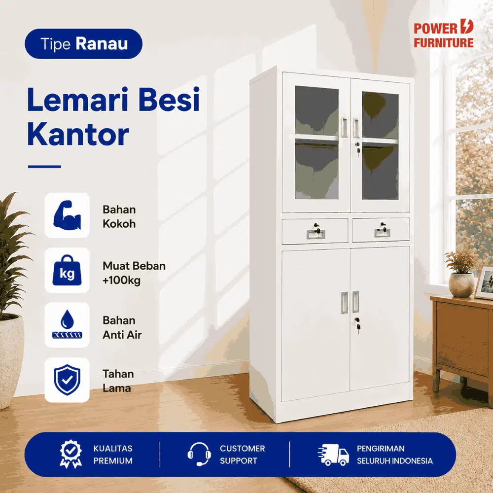 Tipe RANAU - Lemari Besi 2 Pintu | Lemari Arsip Besi | Lemari Dokumen