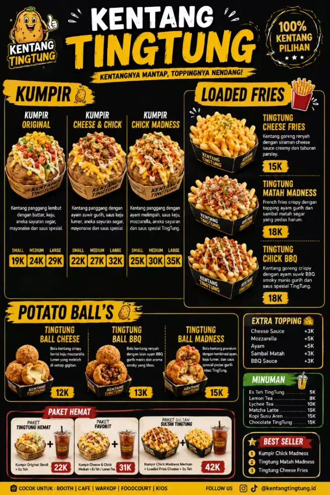 Butuh Pemodal kuliner kekinian KentangTingTung