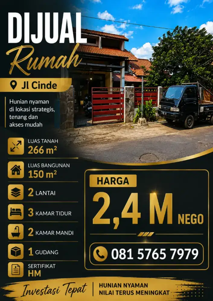 DIJUAL CINDE CEPAT SEGERA LOK STRATEGIS 2LT VIEW BU