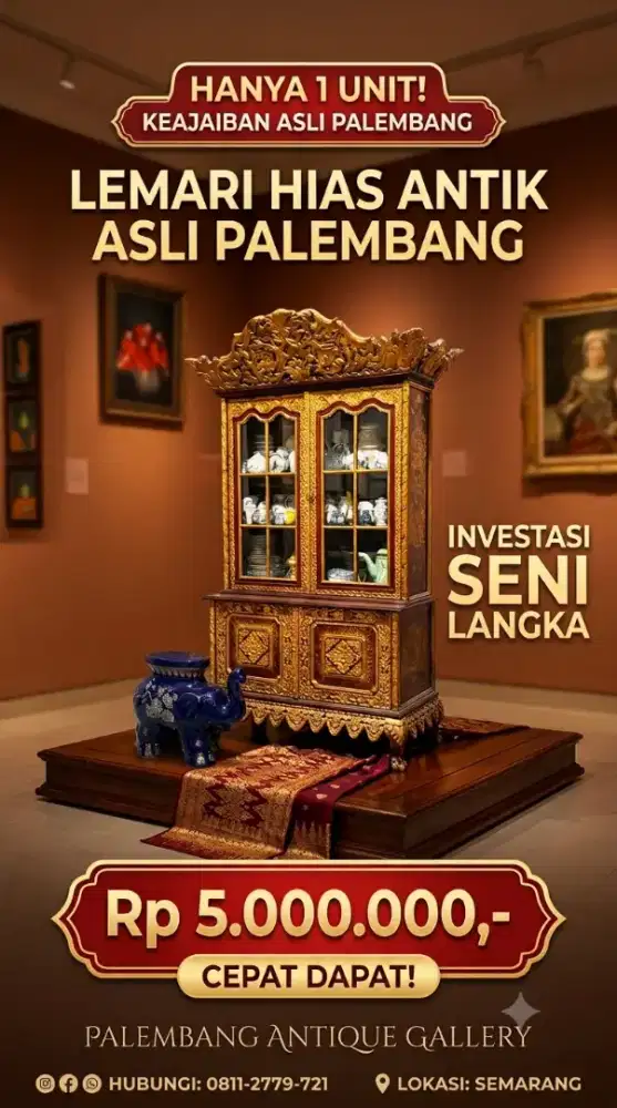 Lemari Hias Antik Asli Palembang