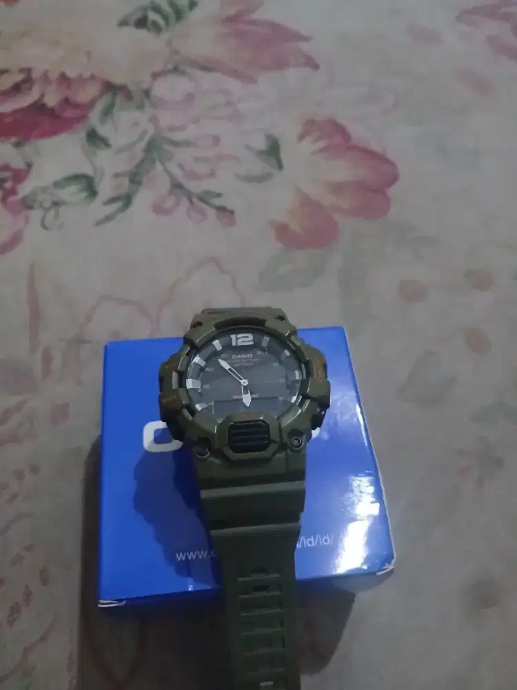 Dijual BU Jam Casio General HDC-700-3A2VDF Duel Time Green Resin Strap