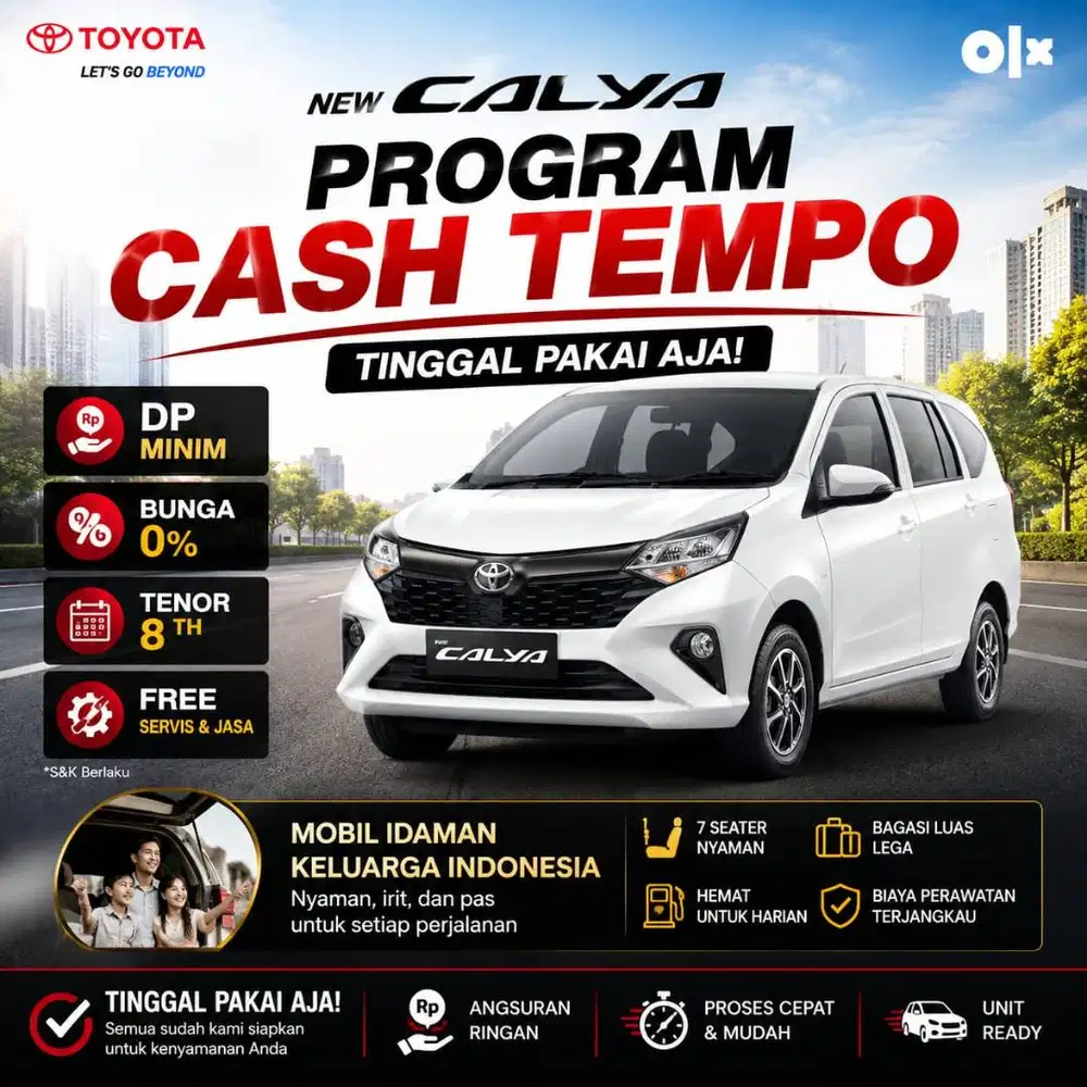 TOYOTA CALYA G MATIC 2026 PROMO DP RINGAN