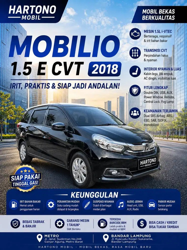 MOBILIO 1.5 E CVT 2018