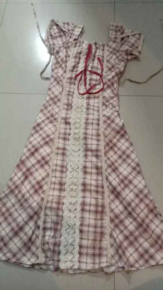 Dress Wanita Kotak Kotak