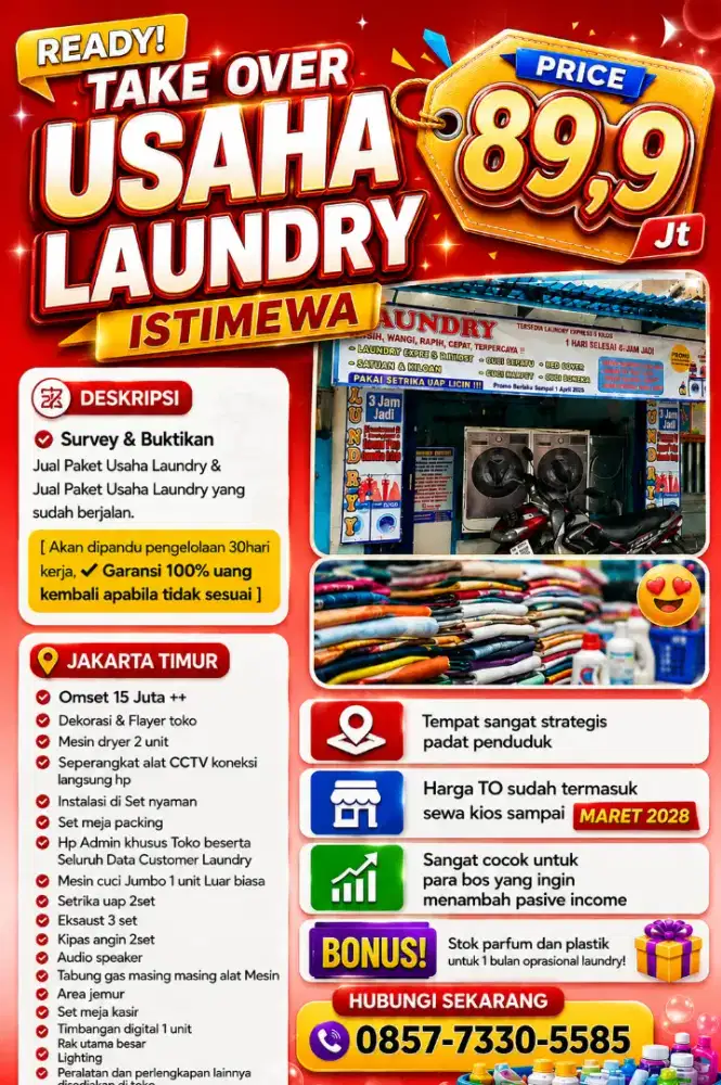 TAKE OVER / HAND OVER USAHA LAUNDRY
