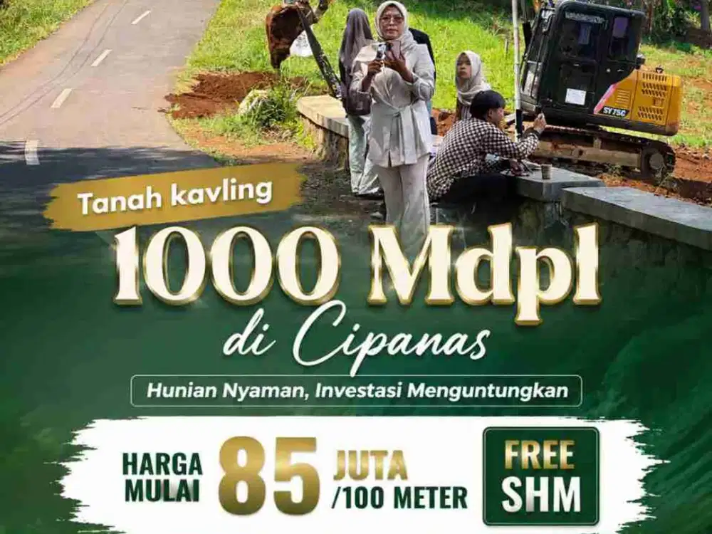 JUAL TANAH KAVLING MURAH STRATEGIS CIPANAS
