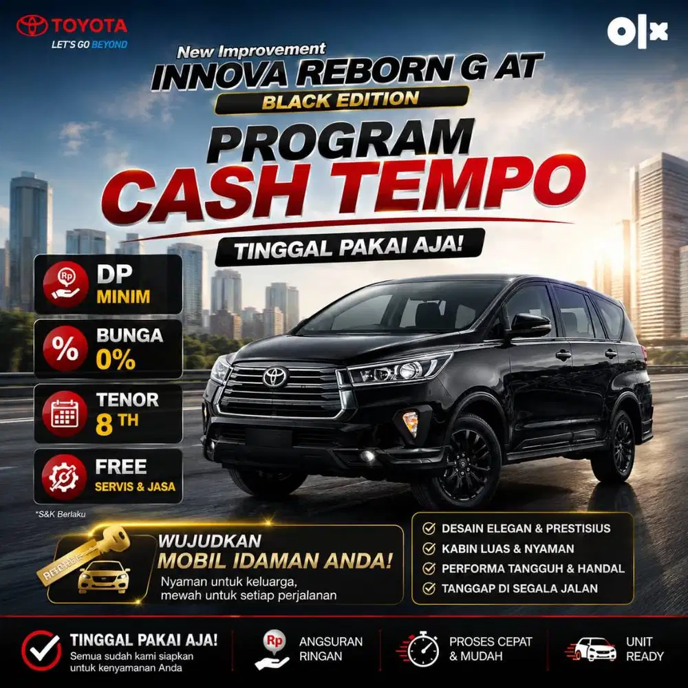 TOYOTA KIJANG INNOVA REBORN G MATIC DIESEL 2026 PROMO DP RINGAN
