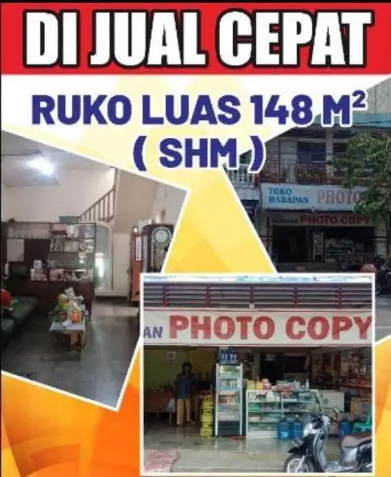 Dijual Cepat Toko & Rumah 2 lantai