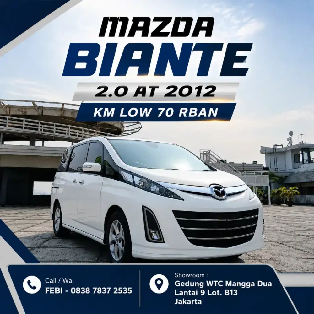 KM LOW 70 RBAN Mazda Biante 2.0 AT Matic 2012 Terawat