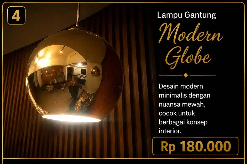 JUAL CEPAT LAMPU GANTUNG GLOBE BEKAS RESTO