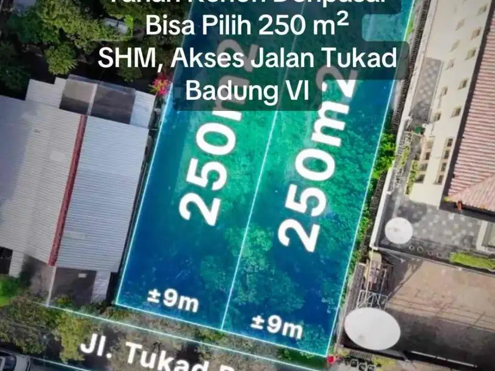 SALE Tanah Renon SHM Jalan Tukad Badung VI