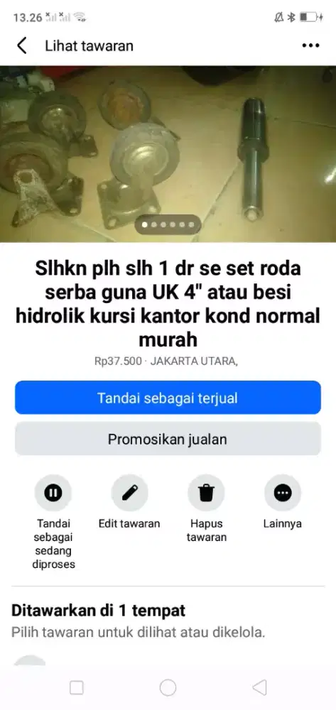 Slhkn plh slh 1 dr se set roda/besi hidrolik kursi kantor hrg murah sj