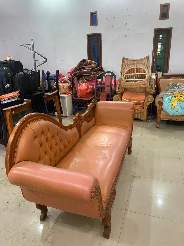 long sofa full leather