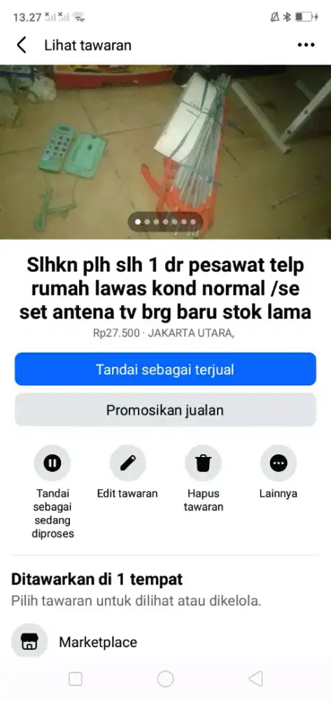 Slhkn plh slh 1 dr pesawat telp rmh/antena tv serba guna brg baru