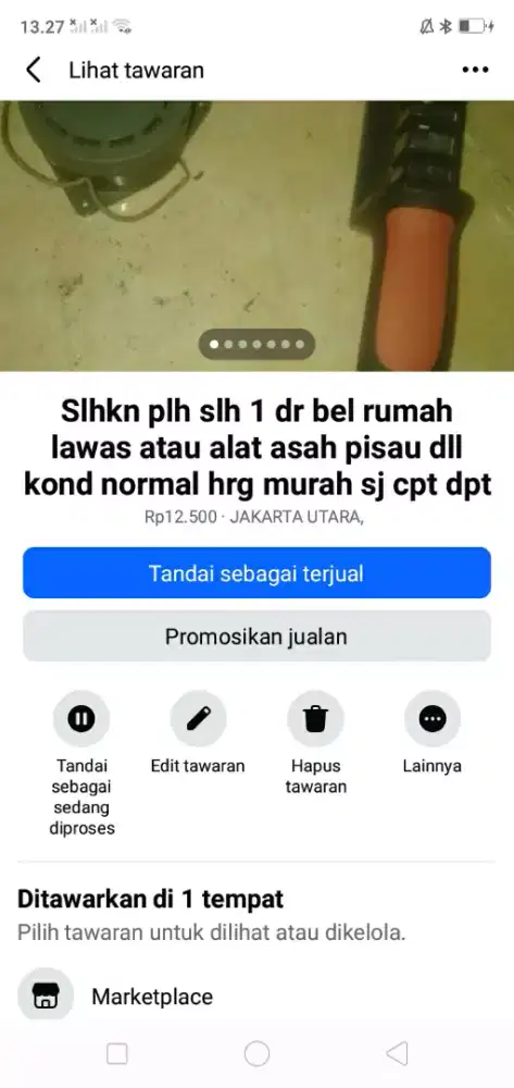 Slhkn plh slh 1 dr bel rumah atau alat asah pisau kond normal murah sj