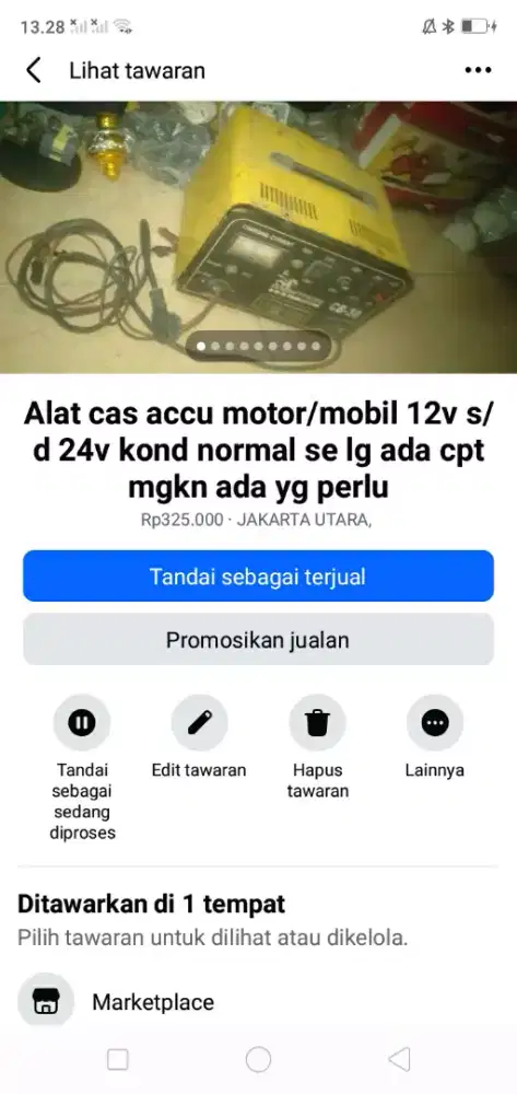 Alat cas accu 12v s/d 24v kond normal mgkn ada yg perlu cpt dpt yah